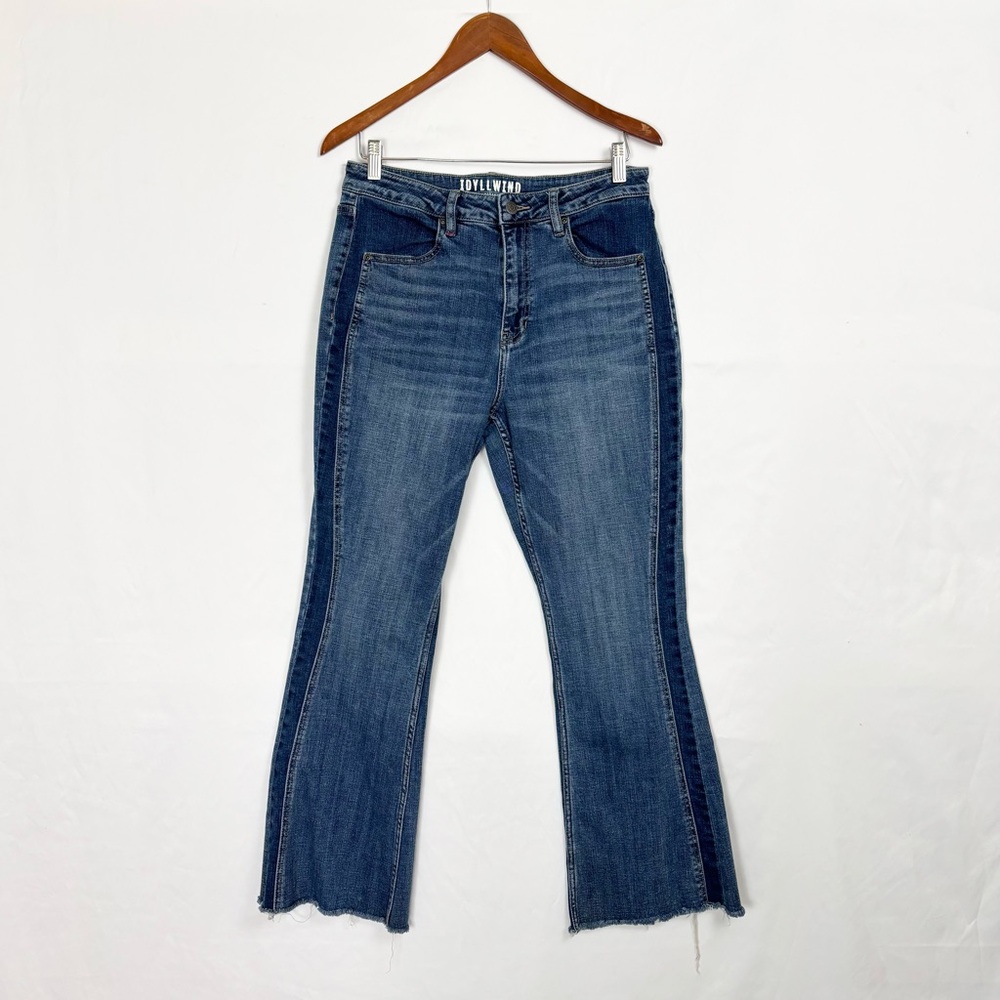 Idyllwind Holland Medium Wash Contrast Panels High Risin Stretch Bootcut Jeans